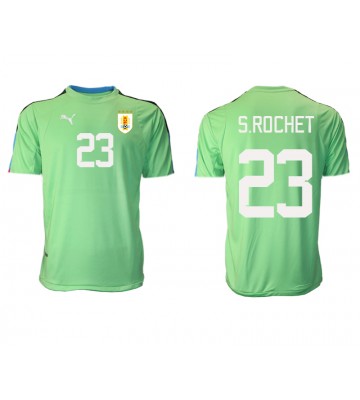 Uruguay Sergio Rochet #23 Keeper Hjemmedrakt VM 2022 Kortermet